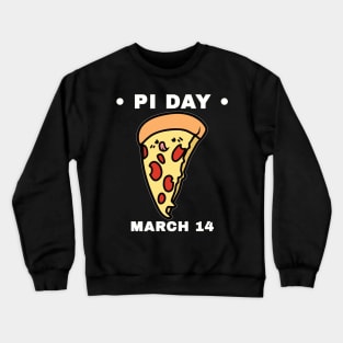 Kawaii Pi Day Pizza Slice March 14 Crewneck Sweatshirt